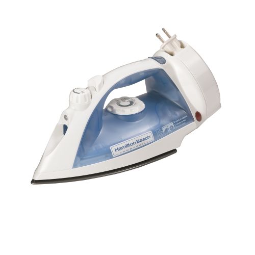 Hamilton Beach® Iron with Retractable Cord, White and Blue